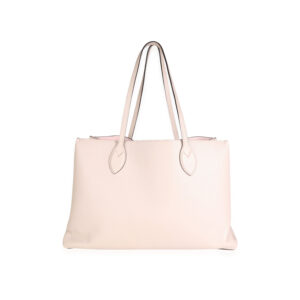 LOUIS VUITTON Greige Grained Calf Leather Lockme Shopper | Luna Bags