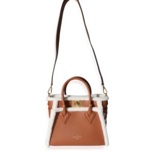 LOUIS VUITTON Caramel Calfskin and Shearling On My Side PM | Luna Bags