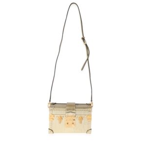 LOUIS VUITTON Gold Grain de Bois Petite Malle | Luna Bags