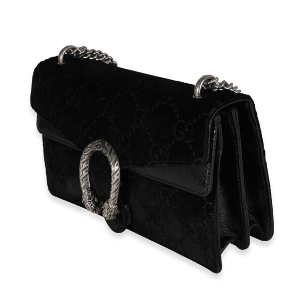 Gucci Black GG Velvet & Patent Leather Small Dionysus Bag | Luna Bags