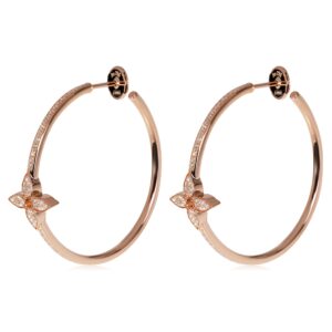 LOUIS VUITTON Idylle Blossom Hoop Earrings in 18k Rose Gold 0.61 CTW | Luna Bags