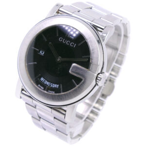 GUCCI Watches Quartz 101M Stainless Steel black Day date G Chrono Collection black dial unisex(Unisex) Used | Luna Bags
