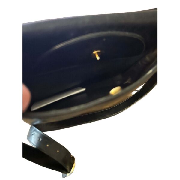 Gucci black leather hobo bag w Sherry stripe & horse-bit chain strap | Luna Bags