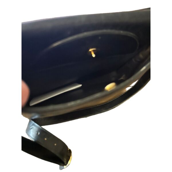 Gucci black leather hobo bag w Sherry stripe & horse-bit chain strap | Luna Bags