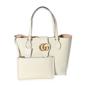 GUCCI White Leather New Sakai Small Dahlia Tote | Luna Bags