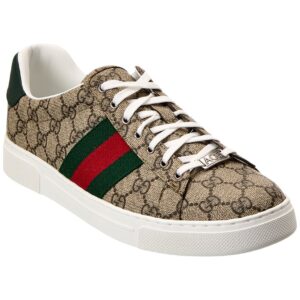 Gucci Ace Web Gg Supreme Canvas & Leather Sneaker | Luna Bags