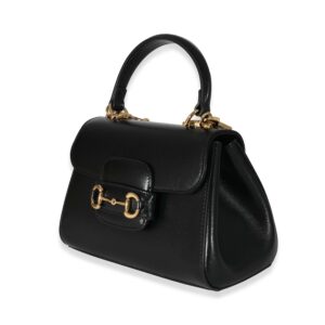 Gucci Black Leather Horsebit 1955 Mini Bag | Luna Bags