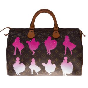 LOUIS VUITTON Customized Speedy 35 "Marilyn Monroe" handbag in Monogram canvas | Luna Bags