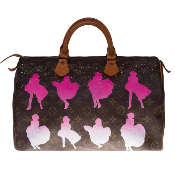 LOUIS VUITTON Customized Speedy 35 "Marilyn Monroe" handbag in Monogram canvas | Luna Bags