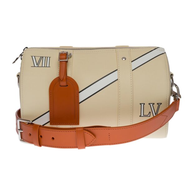 LOUIS VUITTON New- FW 2022 by Virgil Abloh- City Keepall in beige calf leather | Luna Bags
