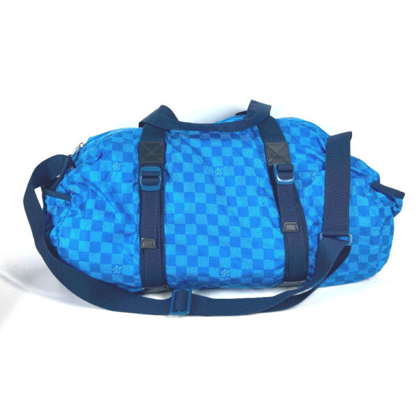 LOUIS VUITTON Boston Duffel bag M97057 Nylon blue Damier Aventure Plat Ktical | Luna Bags