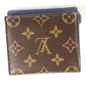 LOUIS VUITTON Folded wallet M63041 Monogram canvas Brown Monogram & Taiga Compact wallet | Luna Bags