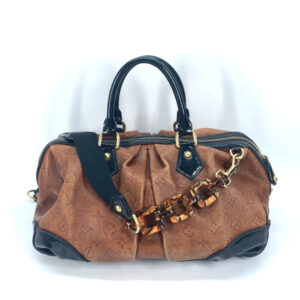LOUIS VUITTON Boston Duffel bag M95299 Leather / patent leather Brown Monogram emboss Stephen Women Used | Luna Bags