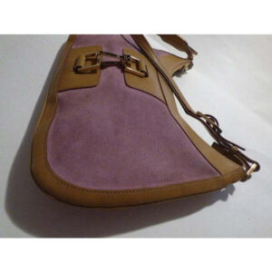Gucci Vintage Pink Suede And Camel Leather Hobo Bag | Luna Bags