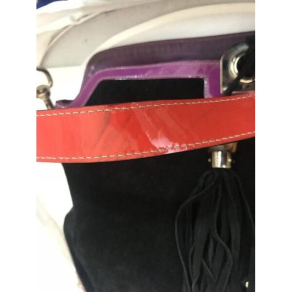 Gucci Black W Purple & Red Suede And Leather Indy Xl Hobo Bucket Bag | Luna Bags