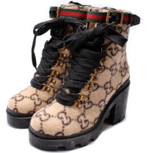 Gucci Wool Sylvie Combat Boots Size 36 | Luna Bags