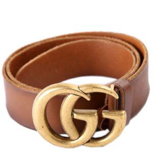 Gucci Wide Leather Belt Size 85/34 409416 | Luna Bags