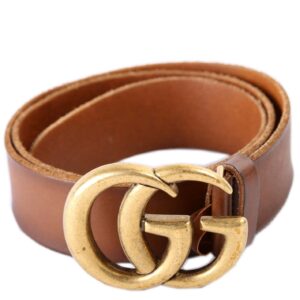 Gucci Wide Leather Belt Size 85/34 409416 | Luna Bags