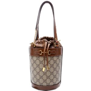 Horsebit 1955 Gucci Supreme Small Bucket Bag 637115 | Luna Bags