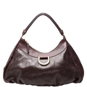Guccissima D Ring Hobo Brown | Luna Bags