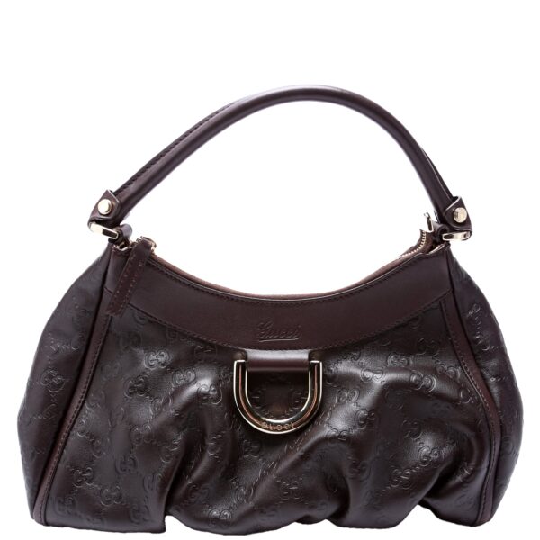 Guccissima Abbey D Ring Shoulder Bag Brown | Luna Bags