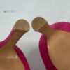 LOUIS VUITTON pumps suede pink LV circle logo High heels 34 1/2 | Luna Bags - Image 10