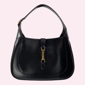 Gucci Jackie Leather Shoulder Bag with Crossbody Strap, Black Leather | Luna Bags