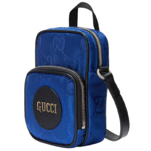 GUCCI Off The Grid OTG Environmental Friendly Series Logo Leather Logo Nylon handbag Mini Blue Black 643882-H9HLN-4267 | Luna Bags