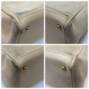 Gucci Stone Suede And Leather With Two Bamboo Handles Satchel | Luna Bags