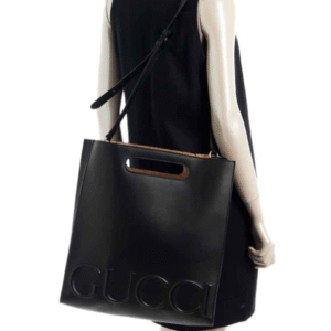 Gucci Bag XL Black Leather Tote | Luna Bags