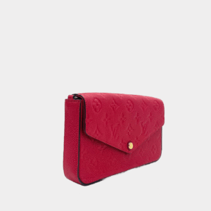 LOUIS VUITTON Monogram Empreinte Pochette Félicie -Red | Luna Bags