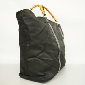 GUCCI  Bamboo Boston Bag 002 3754 0412 Men,Women,Unisex Nylon Canvas Black | Luna Bags