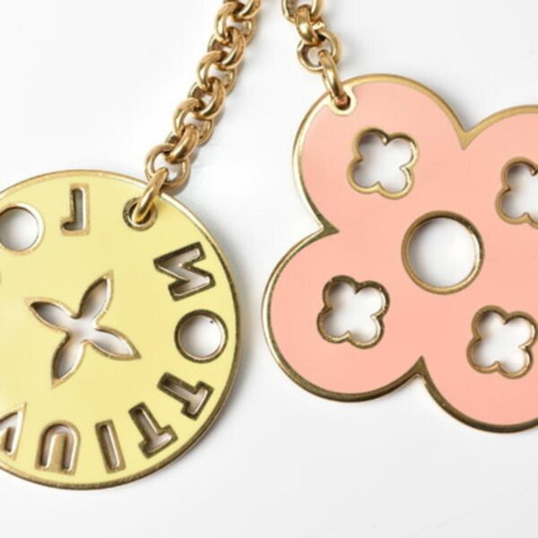 LOUIS VUITTON key ring bag charm  logo flower multicolor | Luna Bags