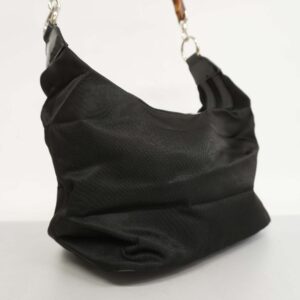 GUCCI  Bamboo Shoulder Bag 000 1998 0531 Women's Nylon Shoulder Bag Black | Luna Bags