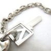 LOUIS VUITTON Portocle Chenne V Square Keychain Silver Stainless Steel M61994 | Luna Bags - Image 6