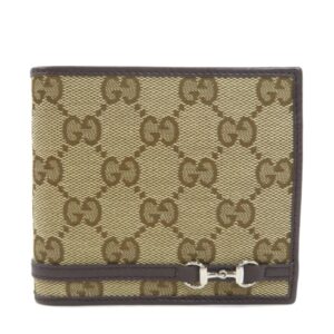 Gucci 245773 GG bi-fold wallet canvas leather men's | Luna Bags