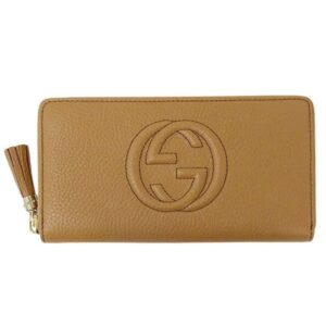 Gucci Wallet Women's Long Soho Leather Beige 598187 Round Tassel | Luna Bags
