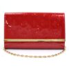 LOUIS VUITTON Shoulder Bag Diagonal Monogram Verni Clutch Anna Patent Leather Red Gold Women's M90092 | Luna Bags - Image 5