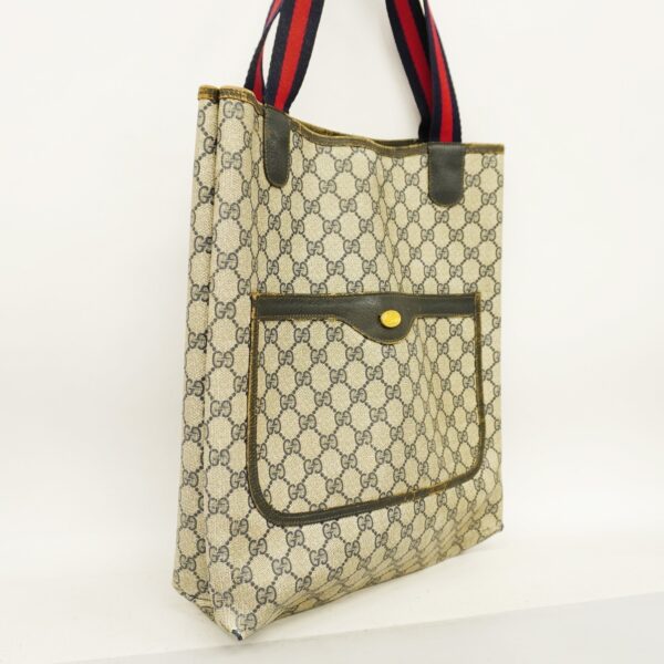 GUCCI[3cc2372]   Tote Bag Sherry 39 02 003 GG Supreme Navy Gold metal | Luna Bags