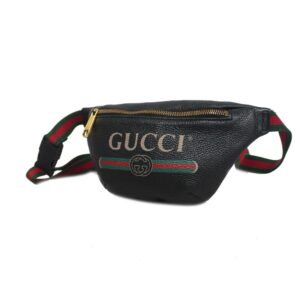 Gucci body bag 527792 leather black gold metal | Luna Bags