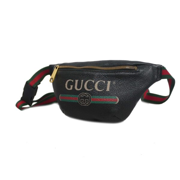 Gucci body bag 527792 leather black gold metal | Luna Bags