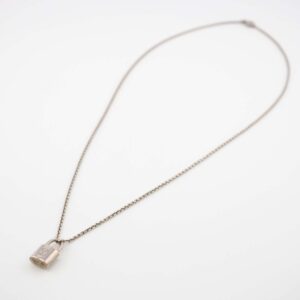 LOUIS VUITTON Q93559 Pandant Flockit Necklace Silver Women's | Luna Bags