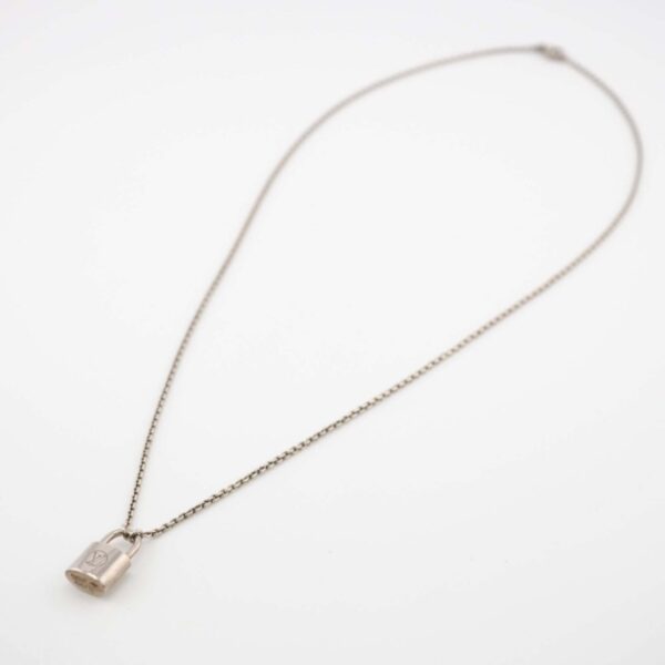 LOUIS VUITTON Q93559 Pandant Flockit Necklace Silver Women's | Luna Bags