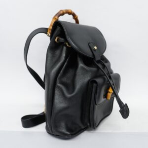 Gucci  Bamboo Rucksack 003 2058 0030 Women's Leather Backpack Black | Luna Bags