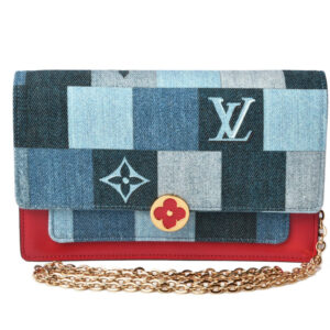 Louis Vuitton Chain Wallet Shoulder Bag LOUIS VUITTON FLORE CHAIN WALLET M69036 Denim Monogram | Luna Bags