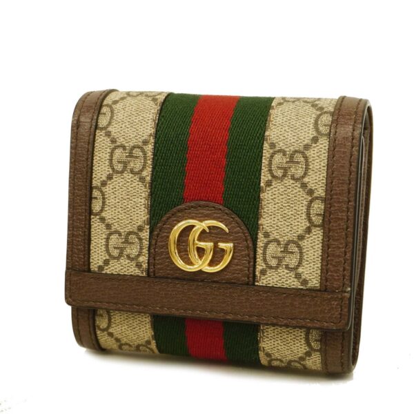 Gucci Bifold Wallet Ophidia 598662 GG Supreme Beige | Luna Bags