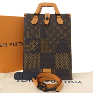 Louis Vuitton Damier Ebene Giant Mini Tote 2WAY Bag Louis Vuitton Squared N40355 | Luna Bags