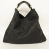 GUCCI  Horsebit Shoulder Bag 114900 Women's GG Canvas Shoulder Bag Black | Luna Bags - Image 16