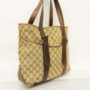 GUCCI  GG Canvas 002-1073 Women's Leather Tote Bag Beige,Brown | Luna Bags