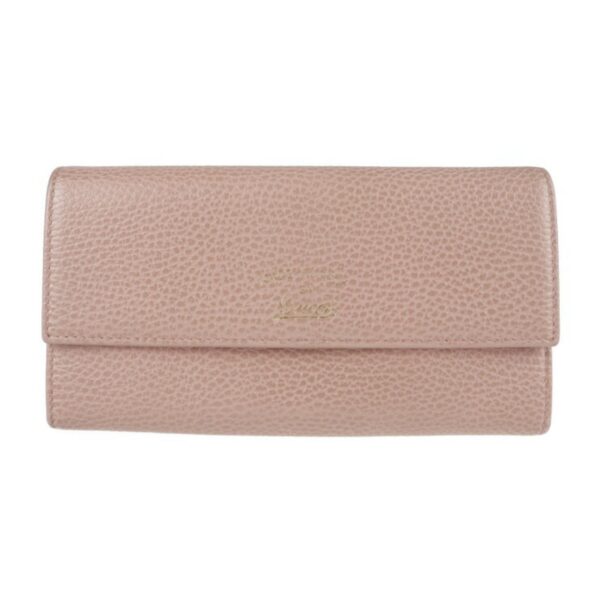 Gucci Swing Continental Wallet Bifold 354496 Leather Pink Series Gold Hardware Long | Luna Bags